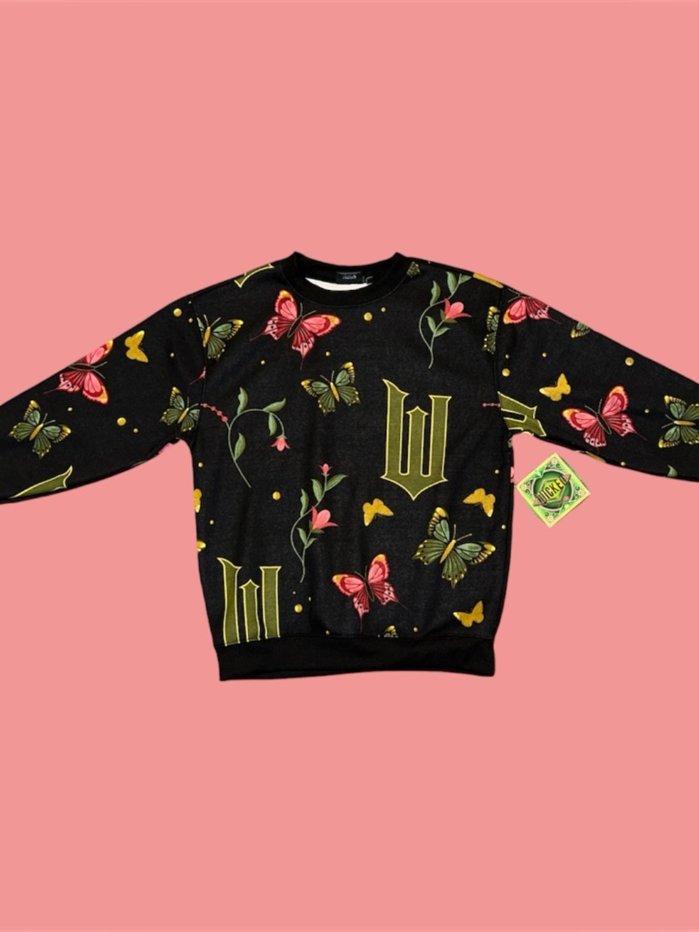 New with Tags Wicked Women's Graphic Print Fleece Sweatshirt with Long Sleeves